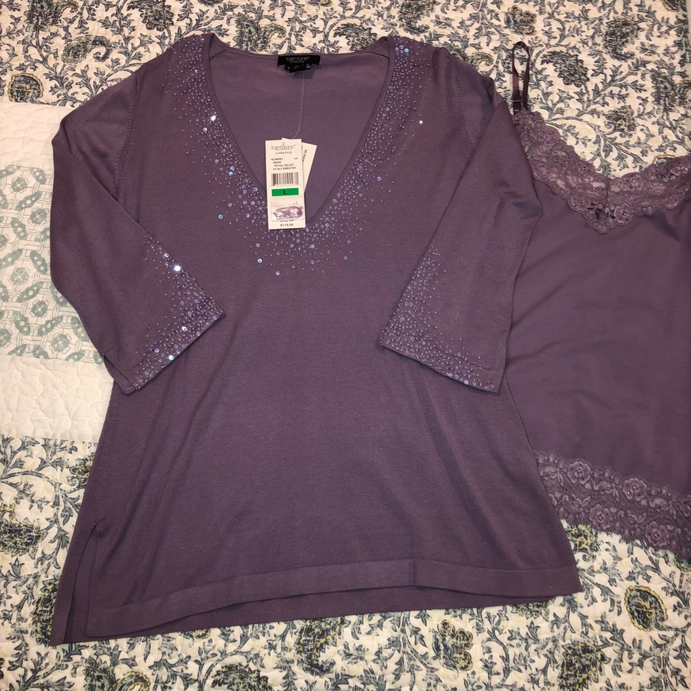 Karen Kane sweater and tank set. Size large NWTS